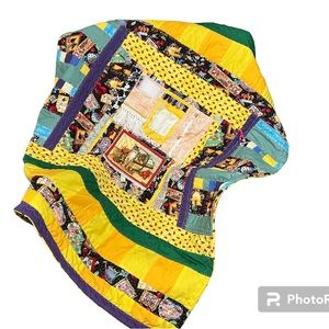 Lap quilt with fidget built in